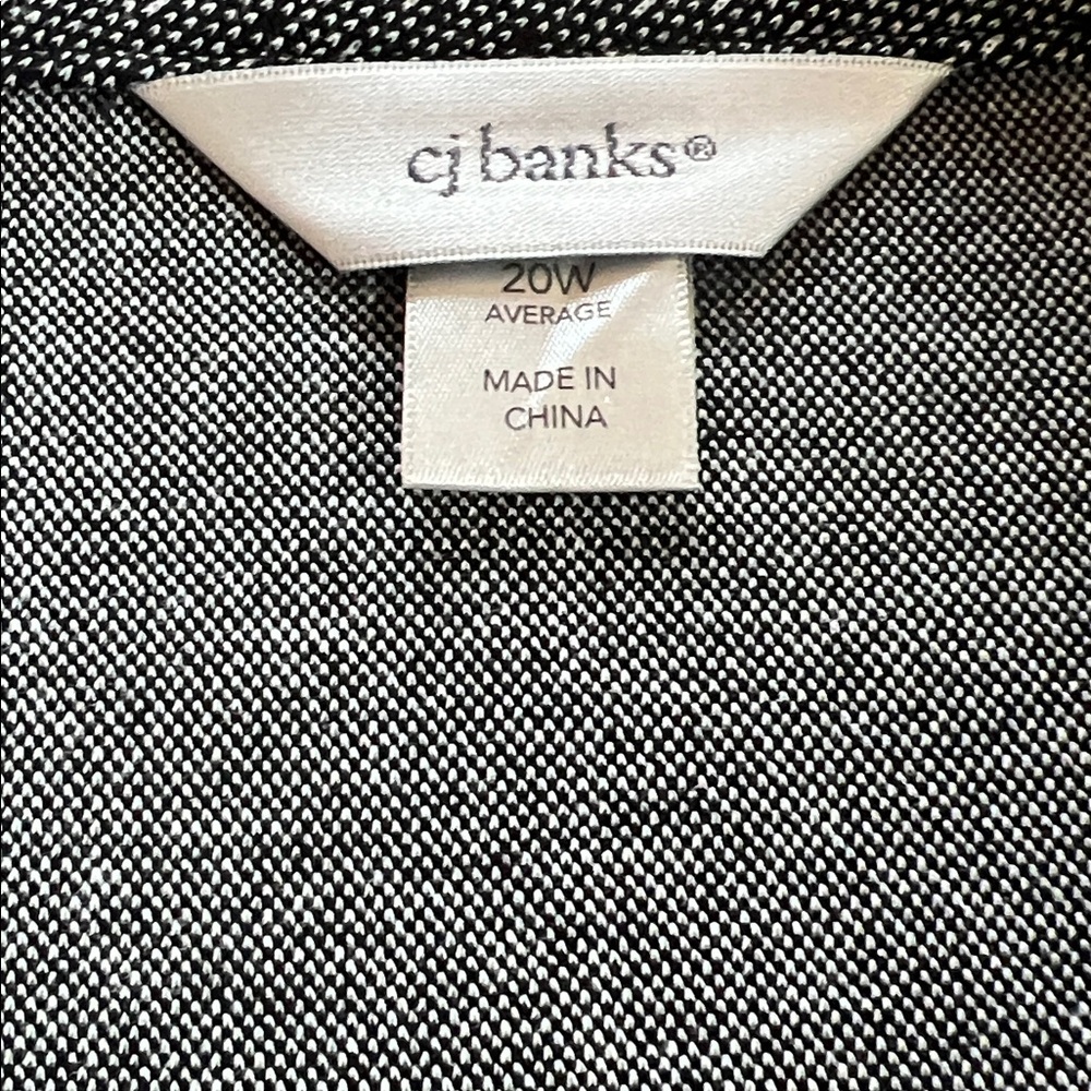 CJ Banks black A-line midi skirt.  Size 20W - Picture 5 of 6